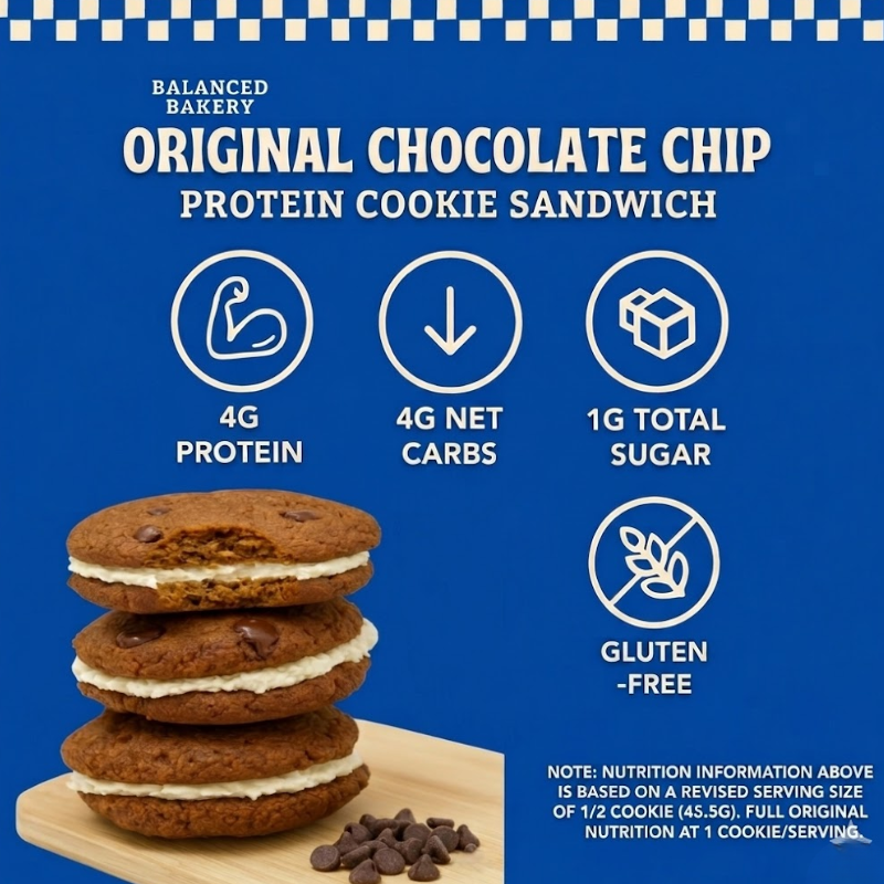 Low Glycemic, High Protein Cookie Sandwich Cookies