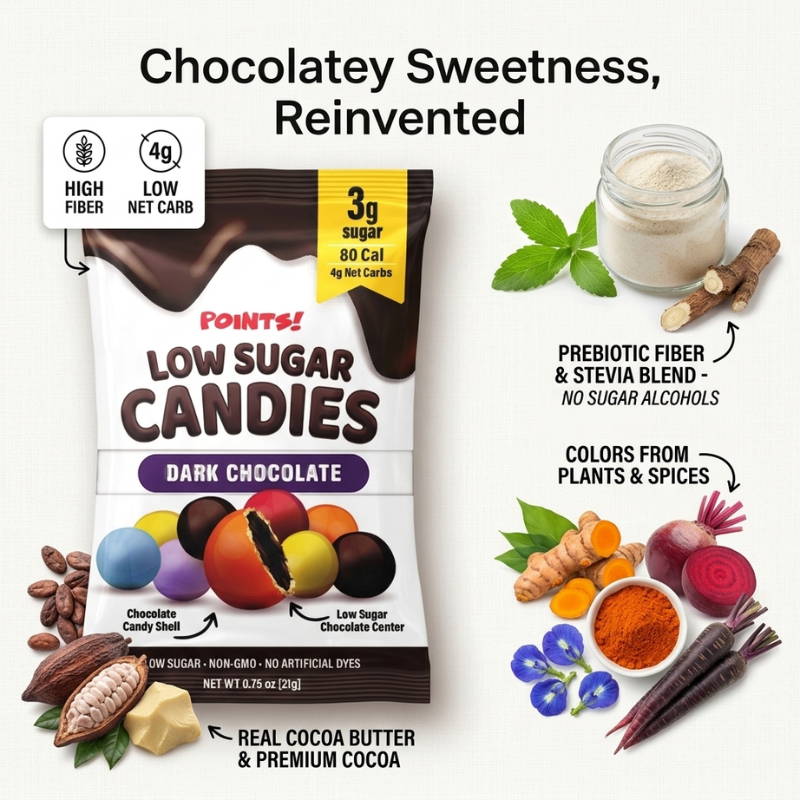 Low Glycemic Dark Chocolate Candies