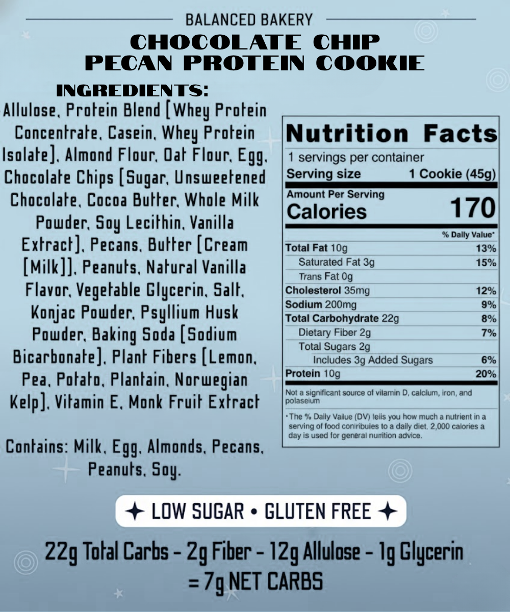 Low Glycemic, High Protein Cookies