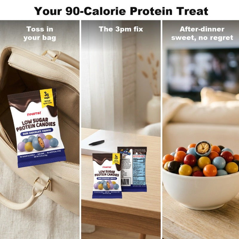 Low Sugar Dark Chocolate Crunch Protein Candies