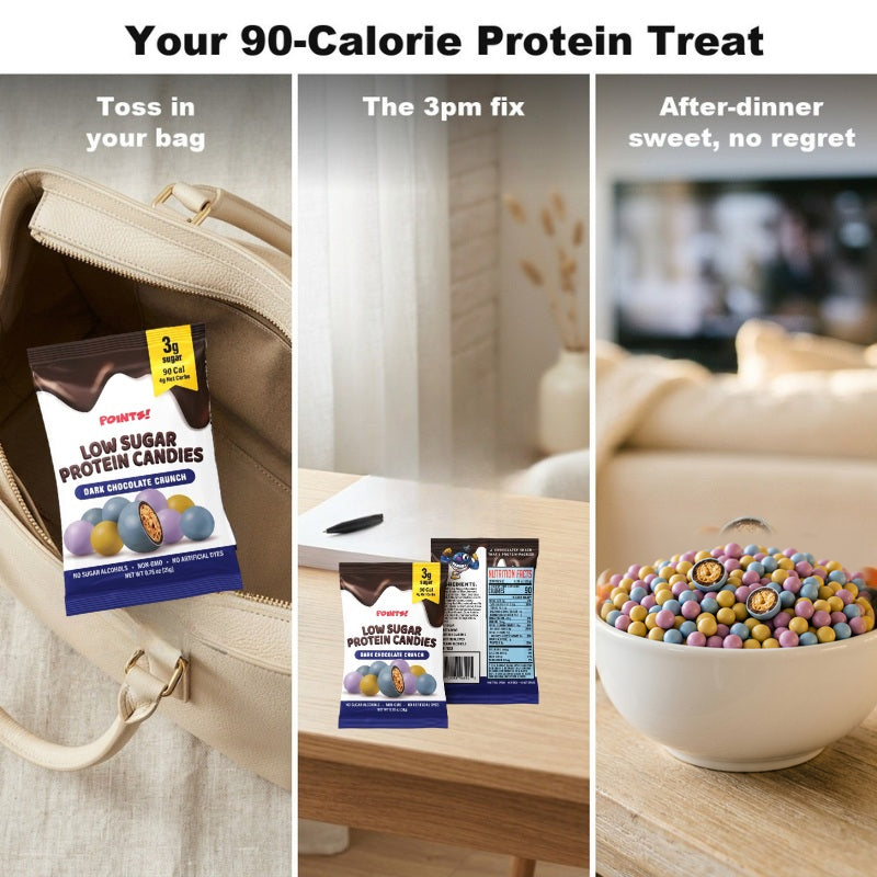 Low Sugar Dark Chocolate Crunch Mini Protein Candies