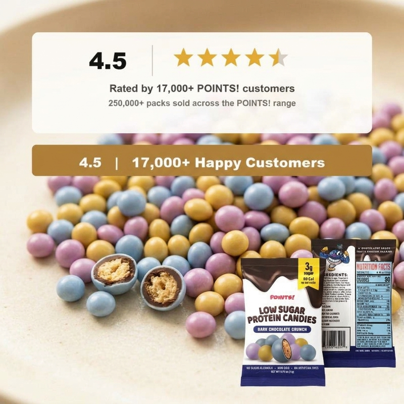 Low Sugar Dark Chocolate Crunch Mini Protein Candies