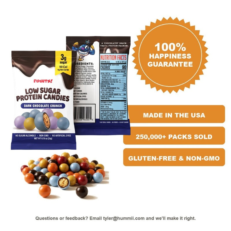 Low Sugar Dark Chocolate Crunch Protein Candies