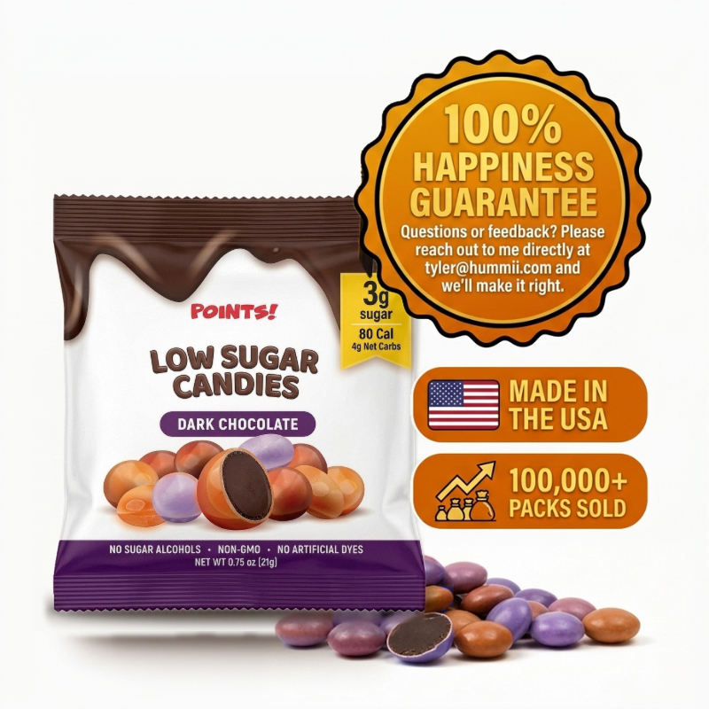 POINTS! Dark Chocolate pack with 100% happiness guarantee, made in the USA and 100,000+ packs sold