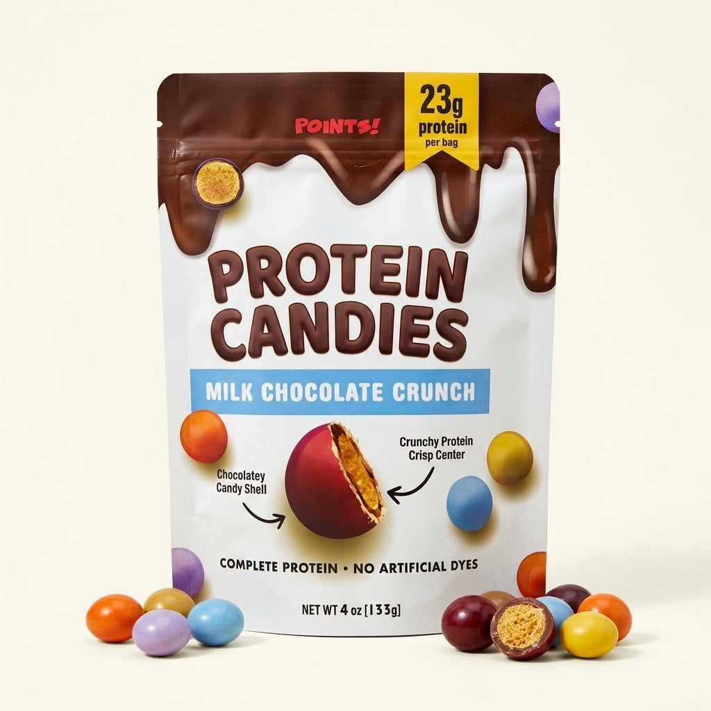 POINTS! Protein Candies, Milk Chocolate Crunch 4oz bag